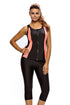 Sexy Contrast Orange Accent Black Zipped Women Wetsuit